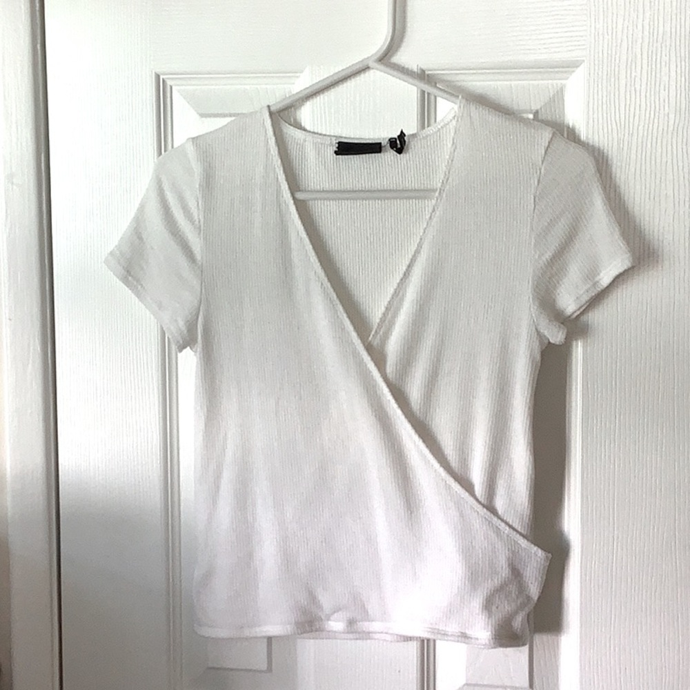 White Wrap Top